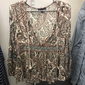 Long Sleeve Paisley Shirt
